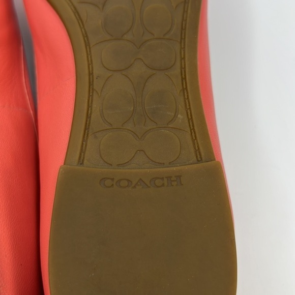 COACH Benni Woman’s Coral Ballet Flat with Tassel  Sz 7 - Picture 9 of 11